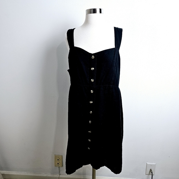 American Eagle Black Linen Blend Dress NWT - Picture 10 of 13